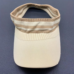 Women's Striped Sun Visor Hat for Tennis Golf Fishing