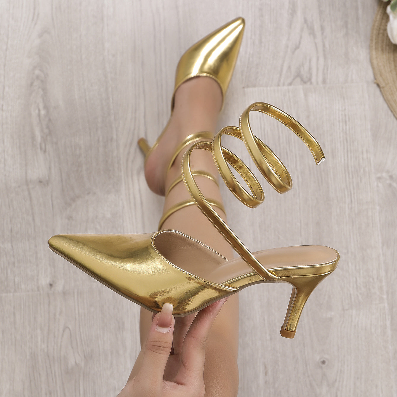 Solid Stiletto Heels Point Toe Pumps