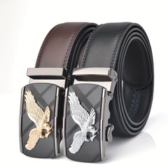 Eagle Style Automatic Buckle Men's Business Casual Belt All match Leather Belt