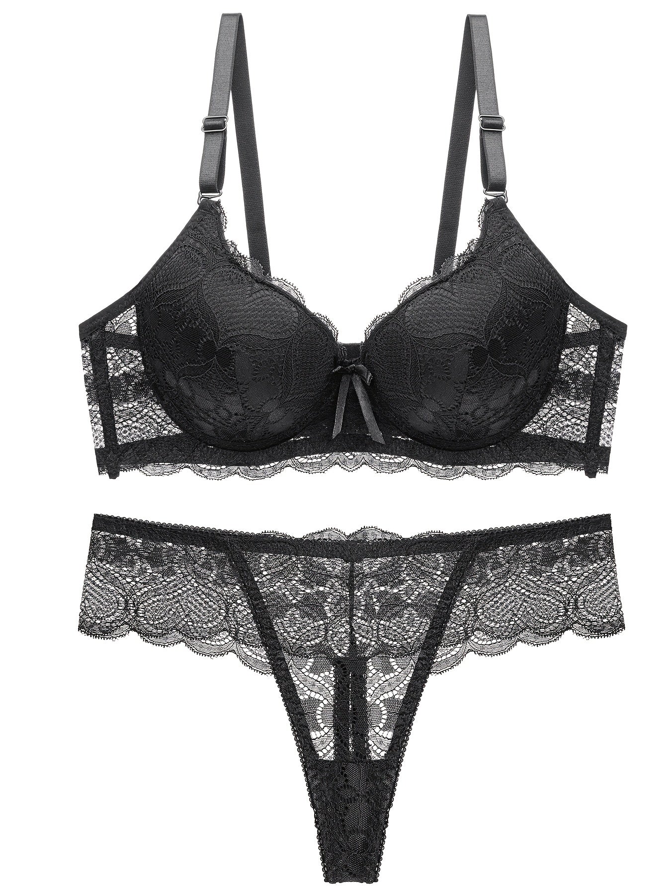 Women's Lace Lingerie Set Sexy Valentines Intimates Bra & Panty