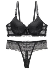Women's Lace Lingerie Set Sexy Valentines Intimates Bra & Panty
