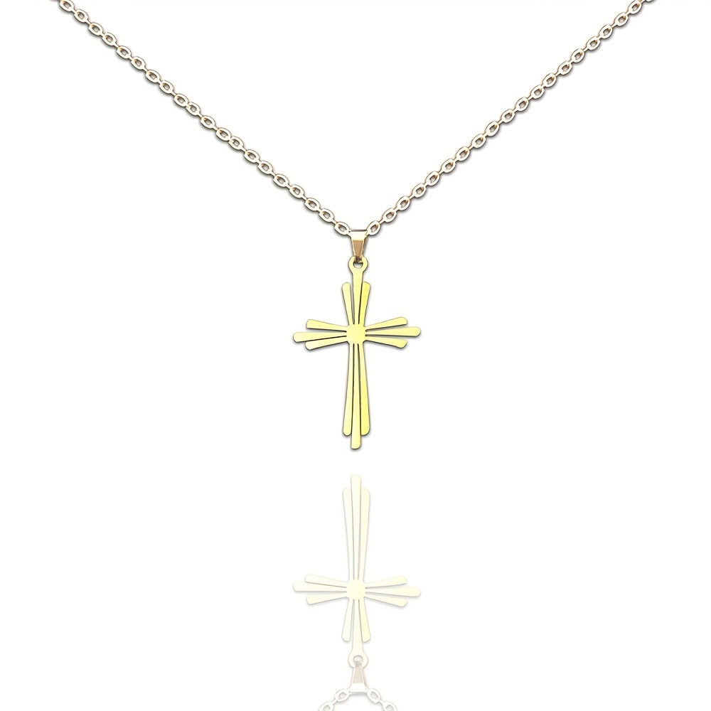 Lucky God Blessing Friendship Cross Pendant Necklace Box