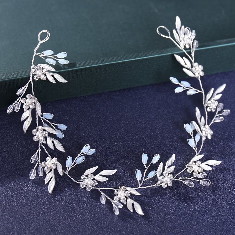 Bride Hair Jewelry Golden Headdress Wedding Comb