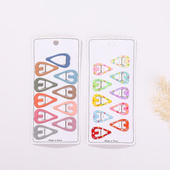 10pcs Water Drop Hair Clip Hairpin for Baby Girls