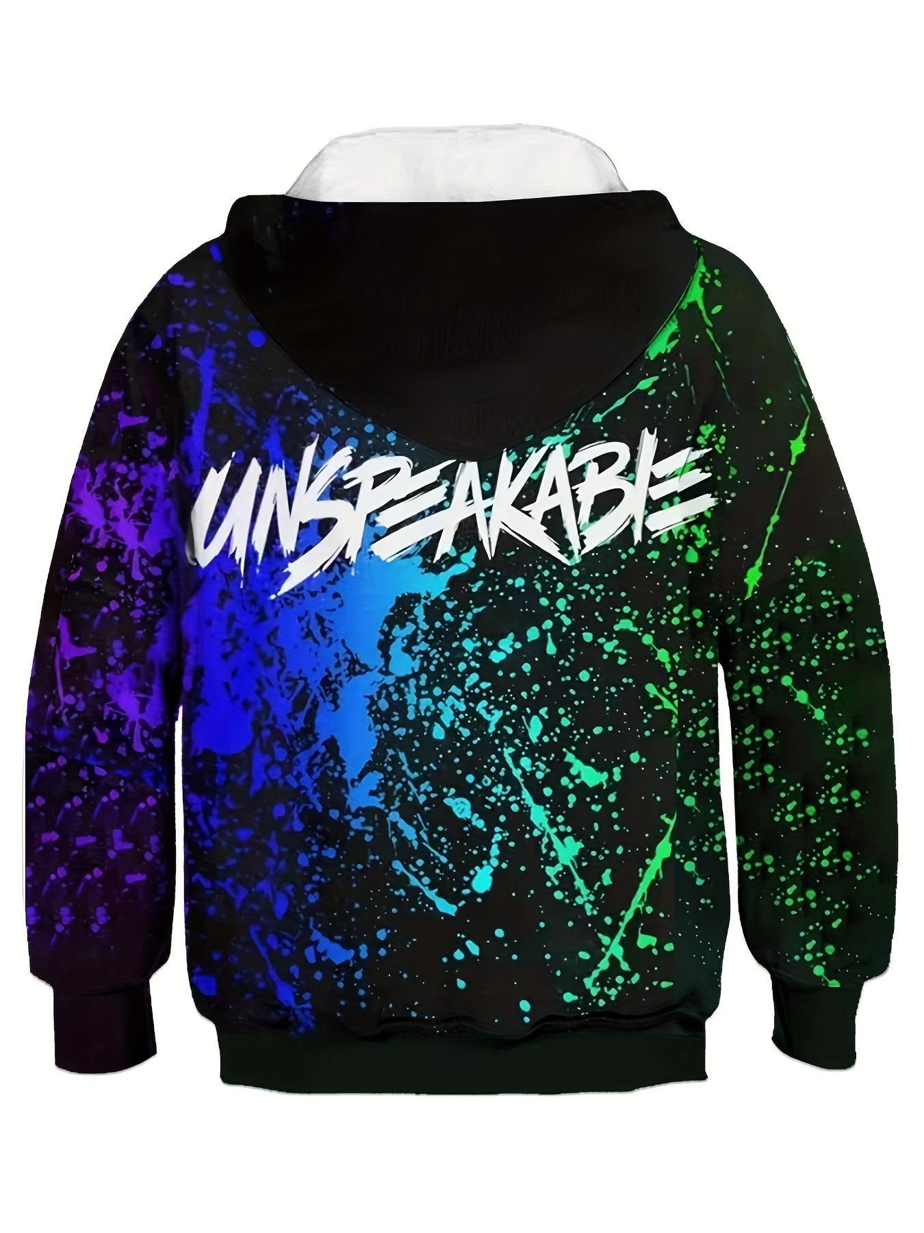UNSPEAKABLE Kid's Hoodie Paint Splash Pattern Long Sleeve Top