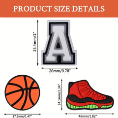 60pcs Sports Charms for Shoe Decoration Baseball Hockey Softball Soccer Football