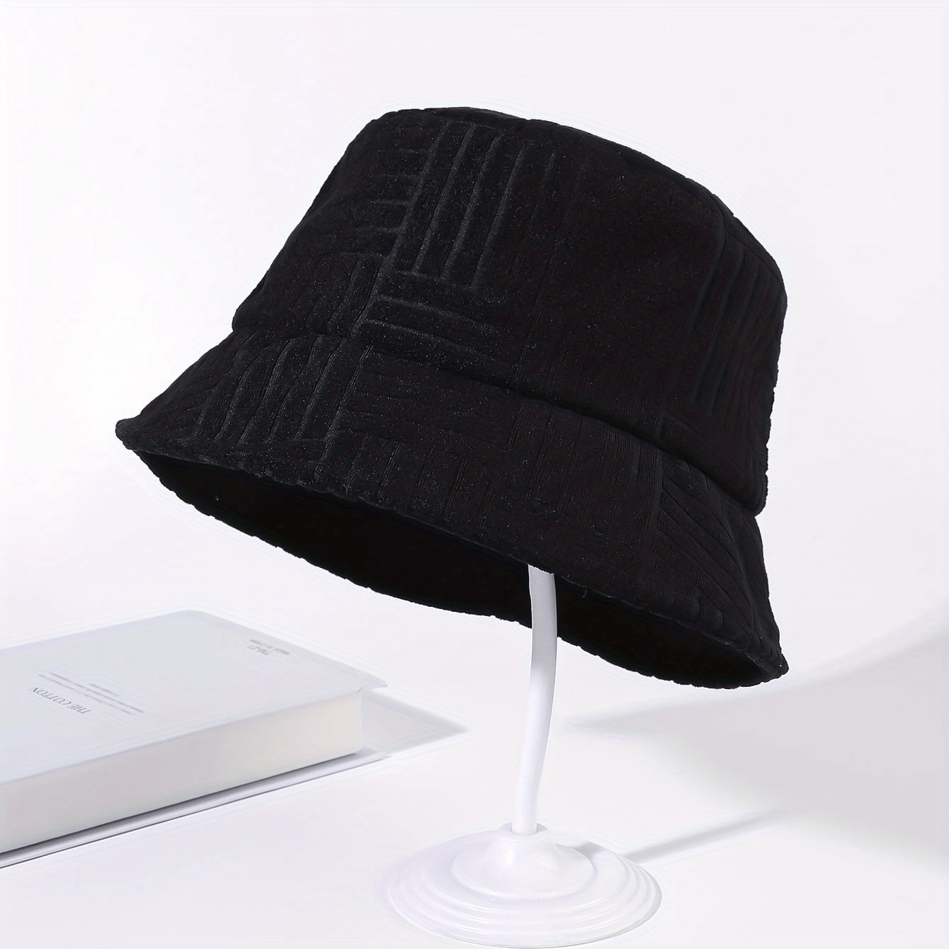 Striped Jacquard Bucket Hat Unisex Candy Sunshade Basin Hat Lightweight Fisherma