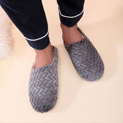 Men's Wave Pattern Plush Slippers