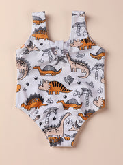 Baby Girls Dinosaur Print Swimsuit Summer
