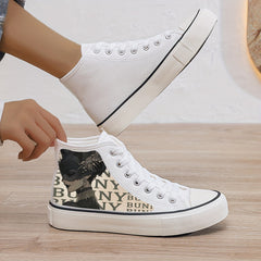 Anime Plush Lined Thermal Canvas Sneakers Non Slip Skate Shoes