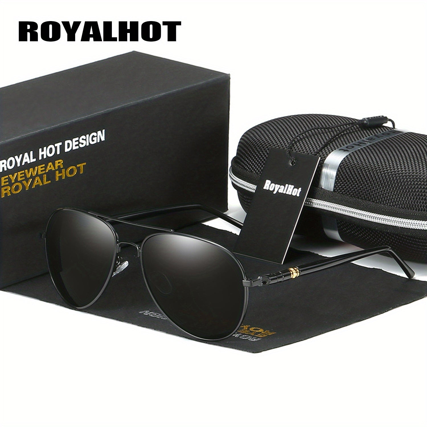 RoyalHot Men's Polarized Toad Mirror Sunglasses