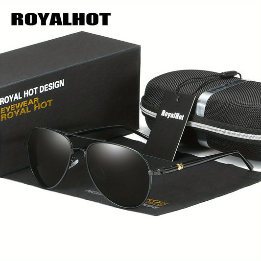 RoyalHot Men's Polarized Toad Mirror Sunglasses