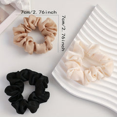 3pcs Large Satin Scrunchies Hair Rope for Women Girls