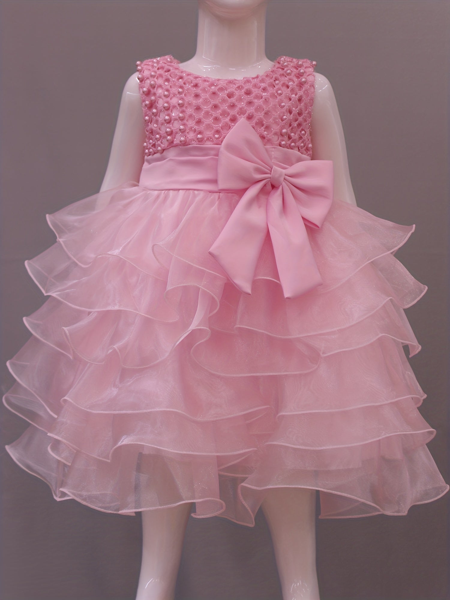 Baby Girls Mesh Sleeveless Princess Dress Clothes