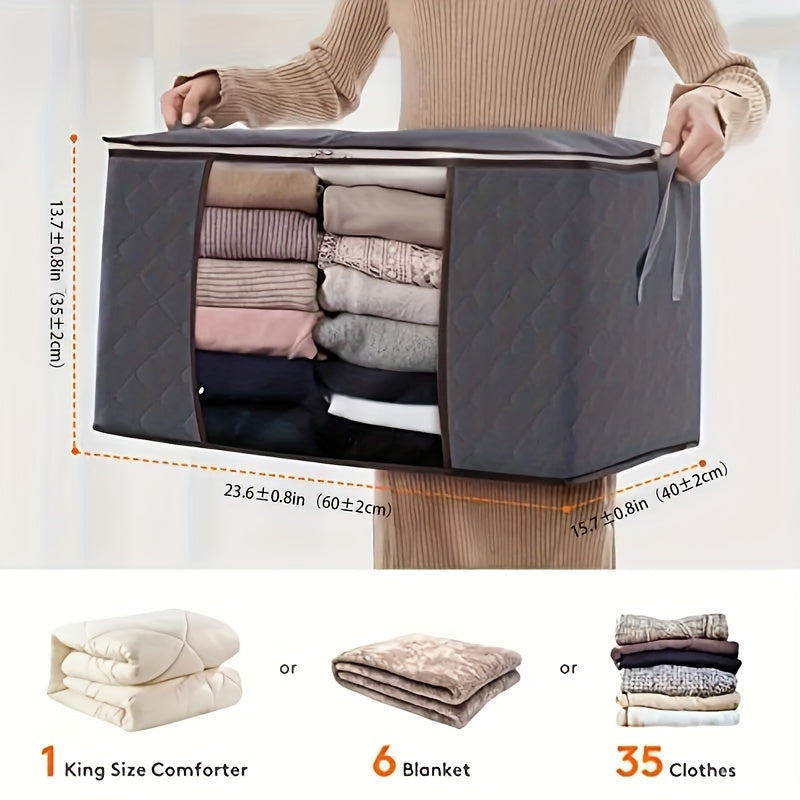 Folding Storage Box Non Woven Fabric Organizer for Clothes Blankets Books