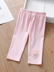Toddler Girls Cotton Capris Pants Easter Rabbit Pattern Kids Clothes