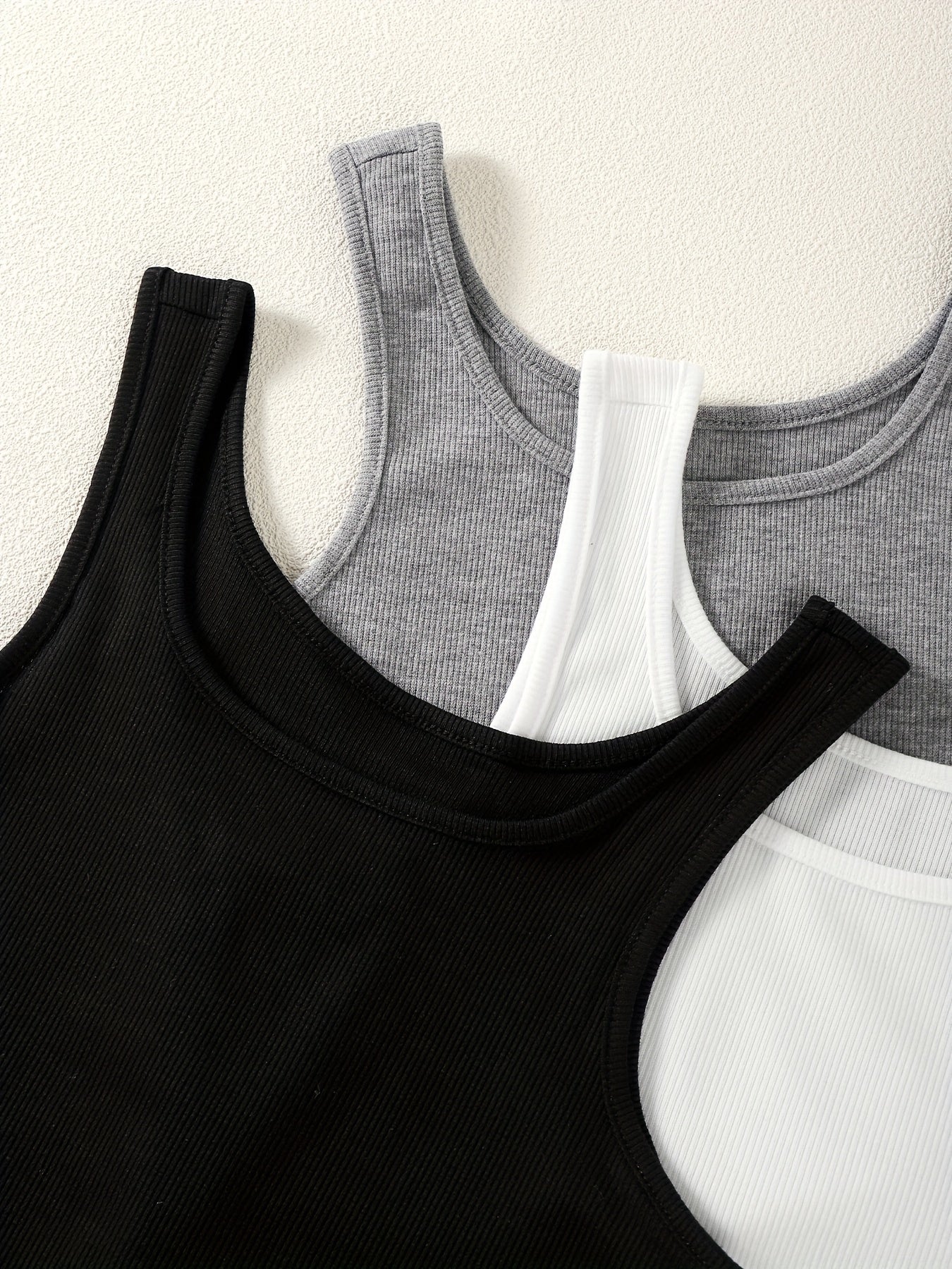 3-Pack Y2K Crop Tank Tops Sleeveless Summer Women's Tops