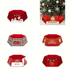 Christmas Tree Collar with Santa Claus Elk Snowman Pattern
