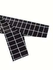 Pants Women's Plus Grid Print High Rise Medium Stretch Skinny Pants