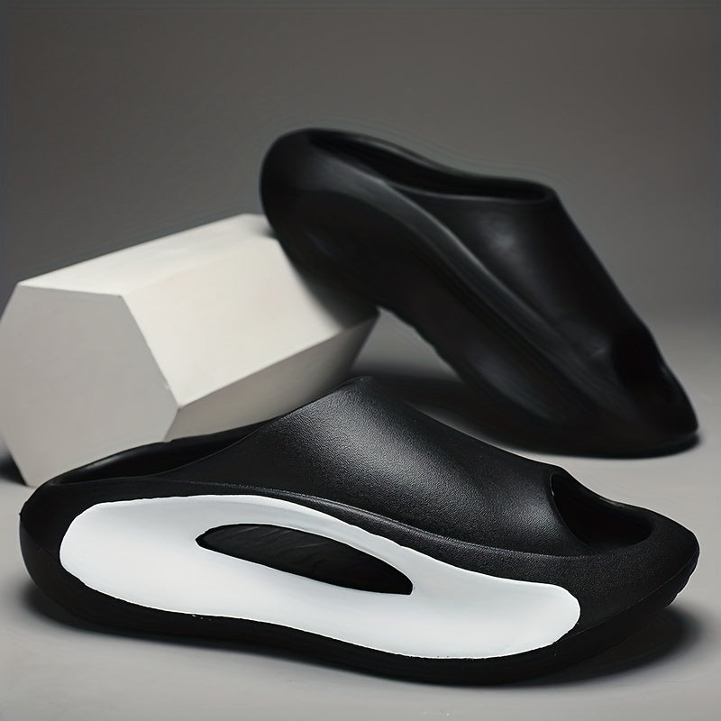 Men's Platform Slides Open Toe Slip On Slippers