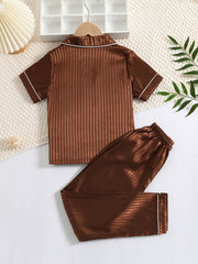 Boys 2pc Short-Sleeve Trousers Loungewear Set