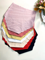 7pcs Scallop Trim Briefs Stretchy Intimates Panties
