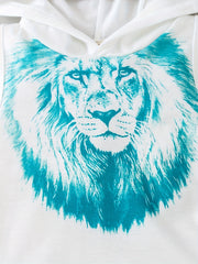 Boys Lion Print Tank Top & Shorts Set