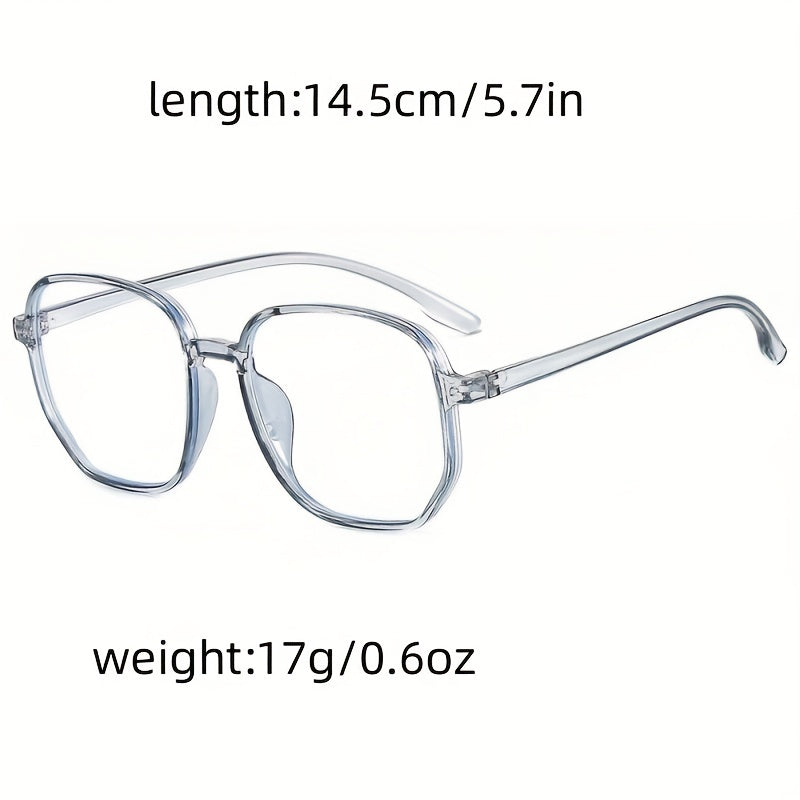Square Jelly Anti Light Glasses Clear Lens Myopia Frame