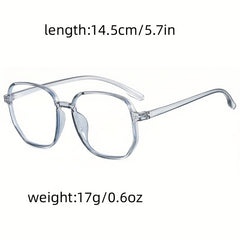 Square Jelly Anti Light Glasses Clear Lens Myopia Frame