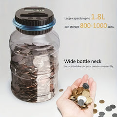 Digital Saving Money Box Coins Automatic Counting Large Capacity