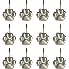 12pcs Cat Paw Print Shower Curtain Hook Bathroom Accessories