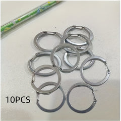 10pcs Stainless Steel Round Carabiner Snap Clip Rigger Spring Key Ring