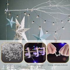 50pcs Decorative Light Hooks - Weather Proof Outdoor Light Clips