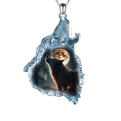 Gothic Chain Animal Wolf Head Pendant Necklace Hip Hop Style Necklace