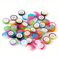 10pcs 12.5mm Resin Rainbow Candy Contrast Buttons DIY Sewing Craft Supplies