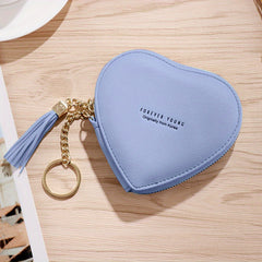 Heart Coin Purse Keychain Letter Charm Key Ring Bag Car Charm Earphone Accessory
