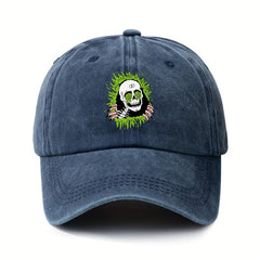 Skull Print Vintage Baseball Cap Adjustable Trucker Cap