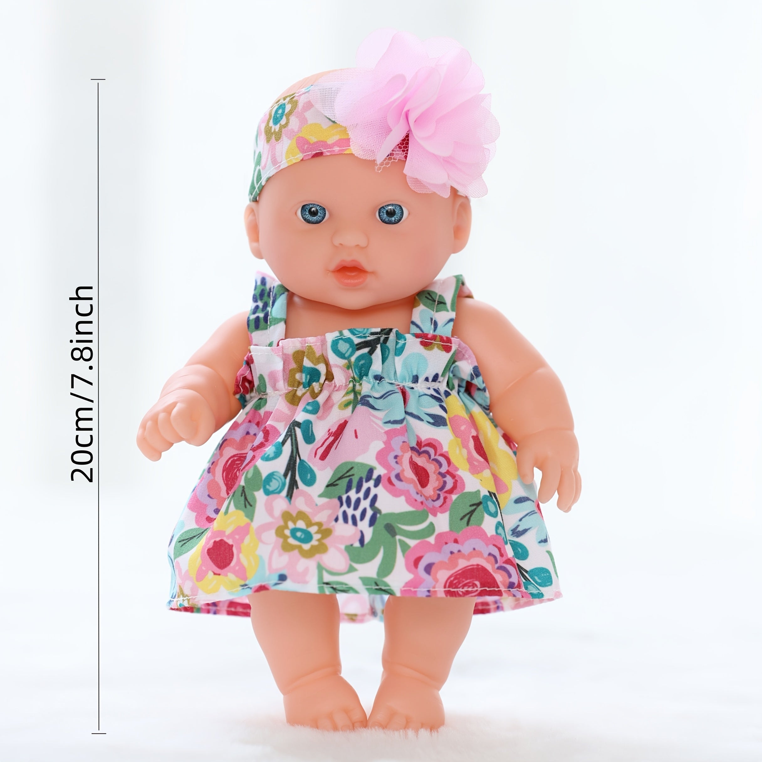 19" Mini Reborn Youngsters Doll Pink Knitted Hat Fur Coat & Pants