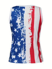 Independence Print Tank Top - Women's Summer Sleeveless Casual Tank