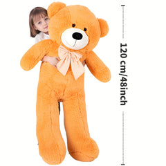 48in Large Soft Jumbo Teddy Bear Big Brown Stuffed Animal Birthday Gift
