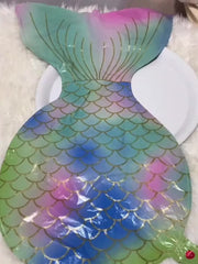 5pcs Fishtail Shell Aluminum Film Balloons Mermaid Themed Party Balloons