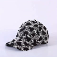 Women's Heart Rhombus Embroidery Baseball Cap Lightweight Sun Hat