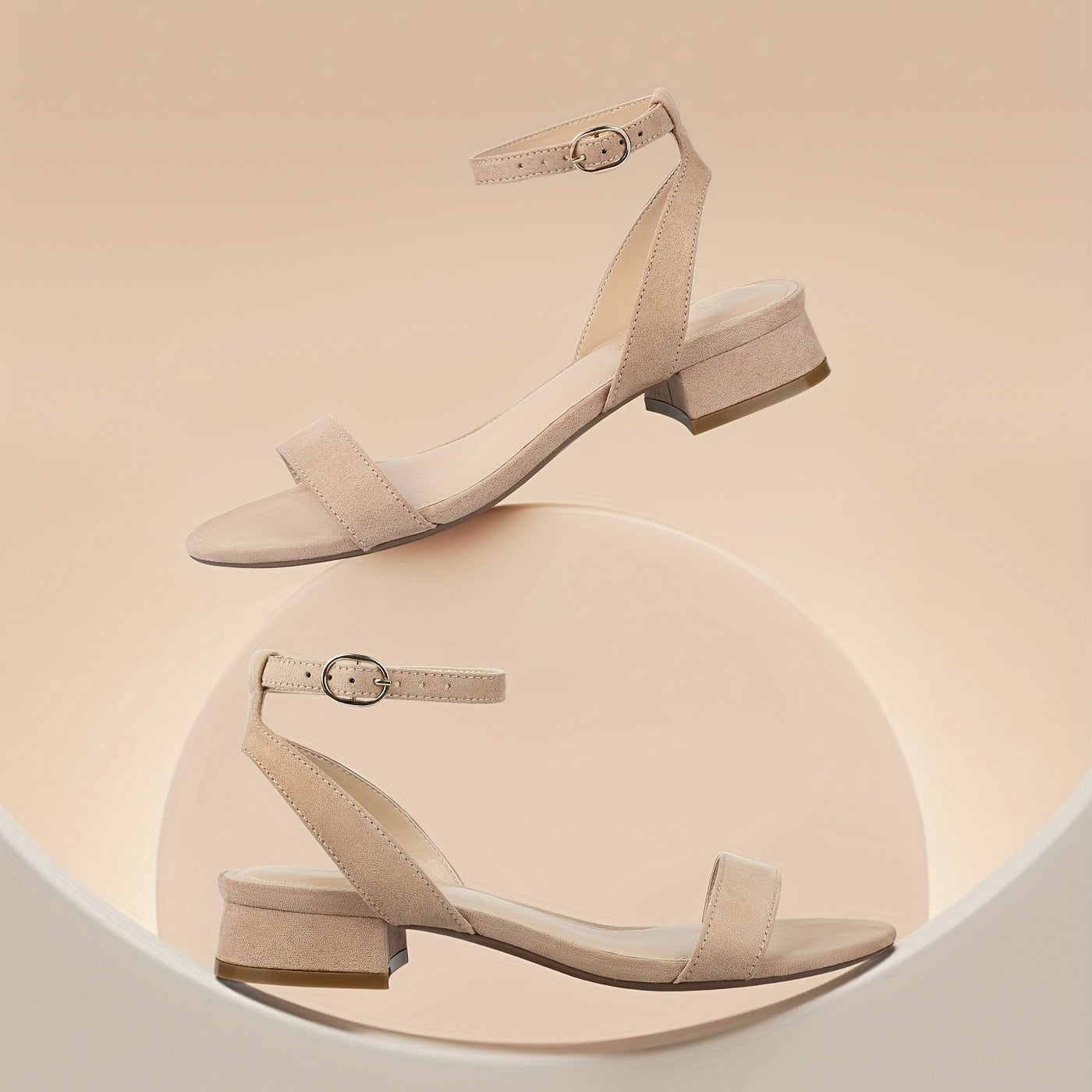 Women's Chunky Low Heel Sandals Comfortable Open Toe Shoes