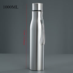 Large Capacity Outdoor Sports Water Bottle Stainless Steel Cap