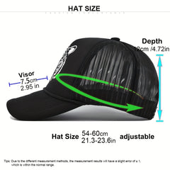 Tiger Print Trucker Hat Hip Hop Mesh Baseball Cap Adjustable Sunshade Dad Hats
