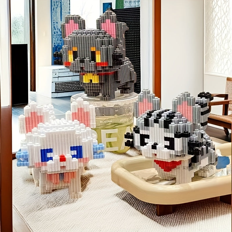 1818pcs Cat Building Blocks Set DIY Puzzle Toy for Adults and Teens