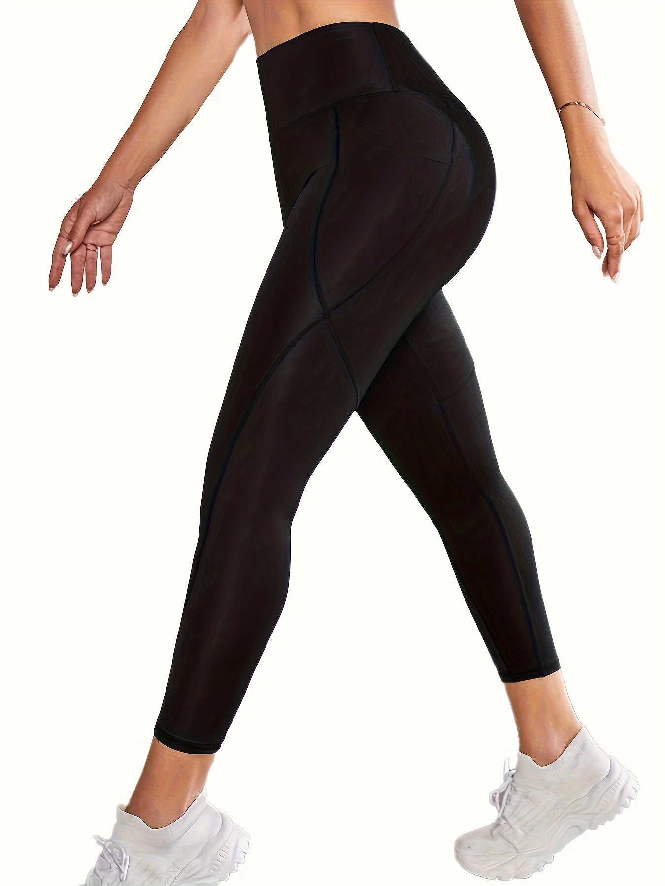 High Waist Yoga Pants with Pocket, Butt Lifting Leggings