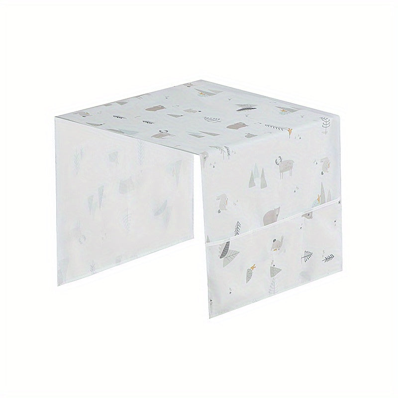 Geometric Flower Printed Fridge Dust Cover
