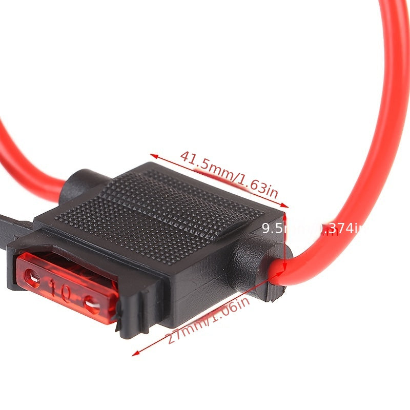 Waterproof Car Fuse Box Holder with 6 Fuses (5A/10A/15A/20A/25A/30A)