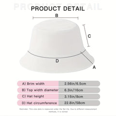 Marble Print Bucket Hat Summer Sun Cap Wide Brim Hat
